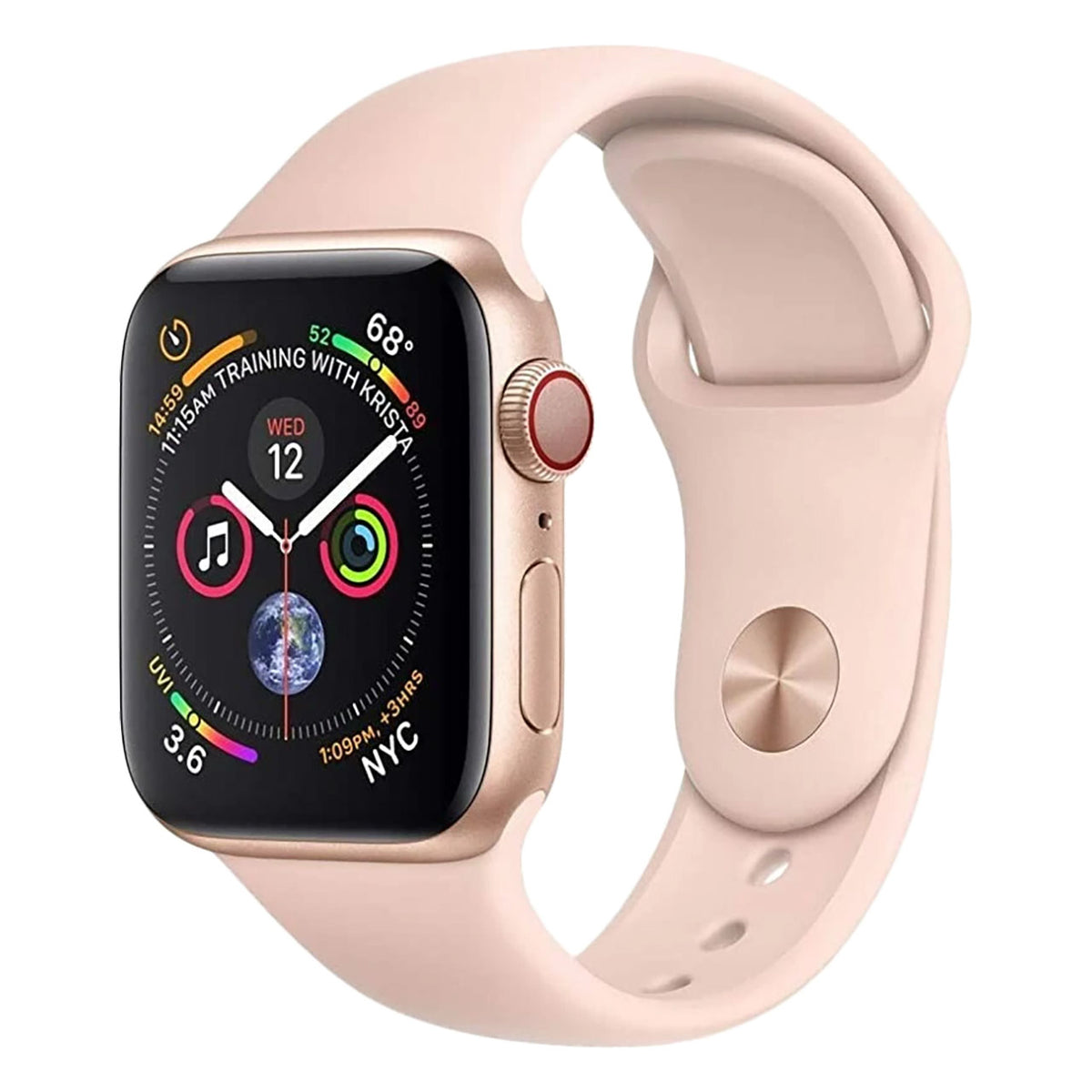 Gold Aluminum with Pink Sand Sport Band