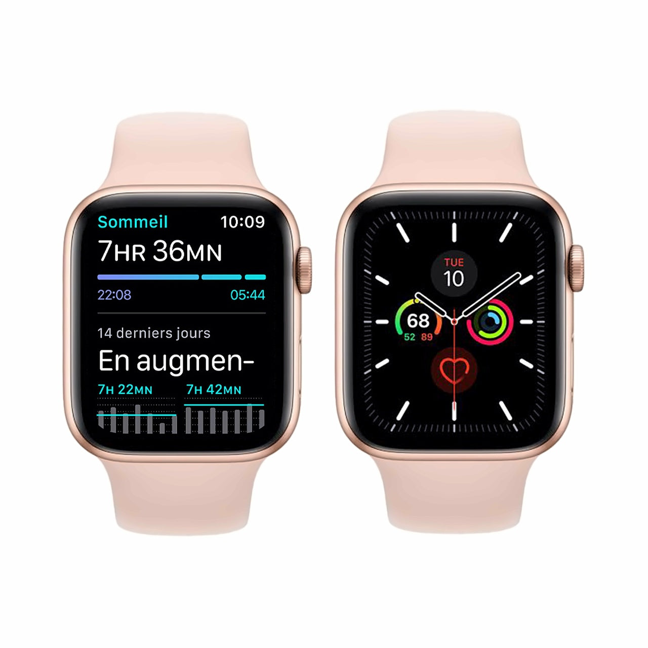Gold Aluminum with Pink Sand Sport Band