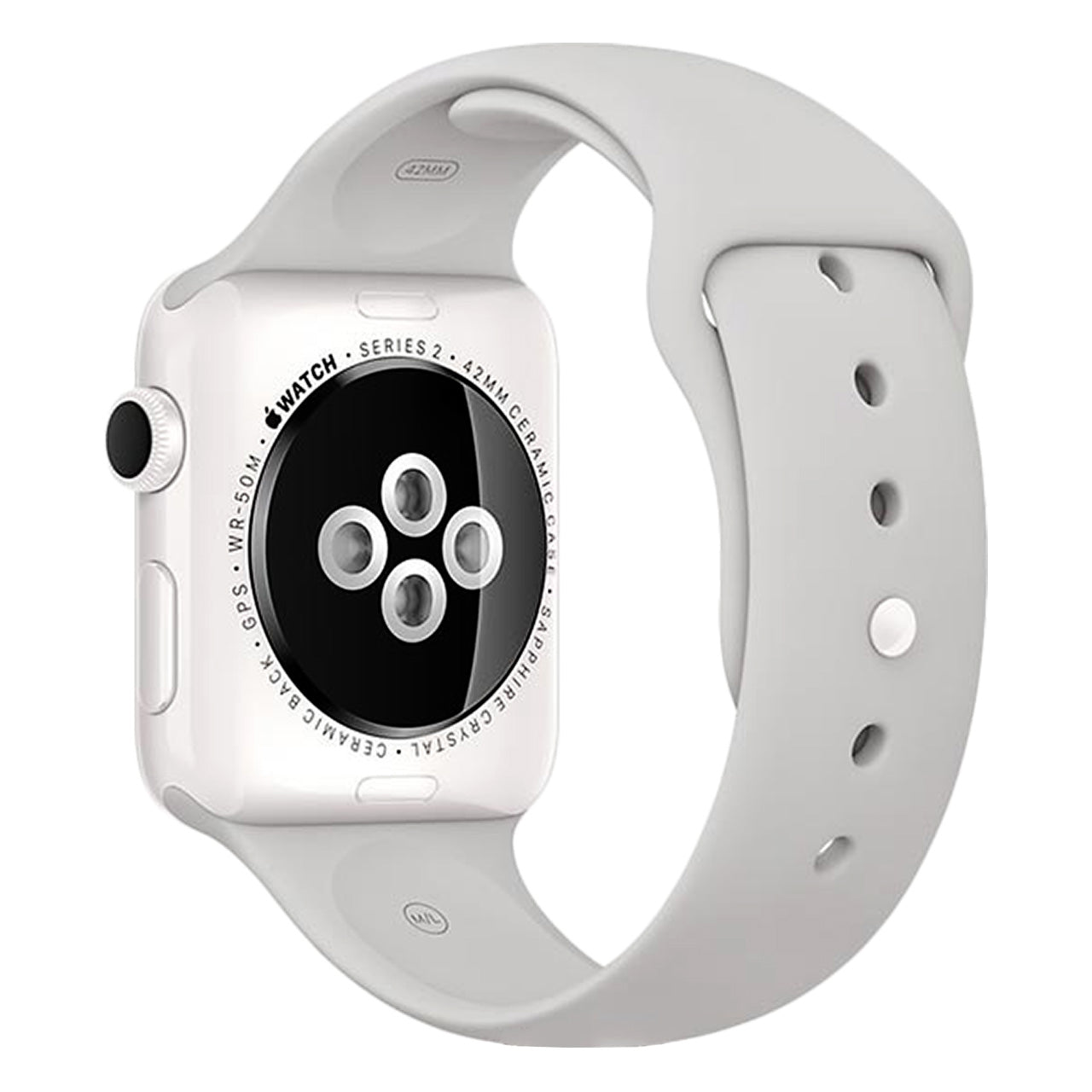 White Ceramic with White Sport Band