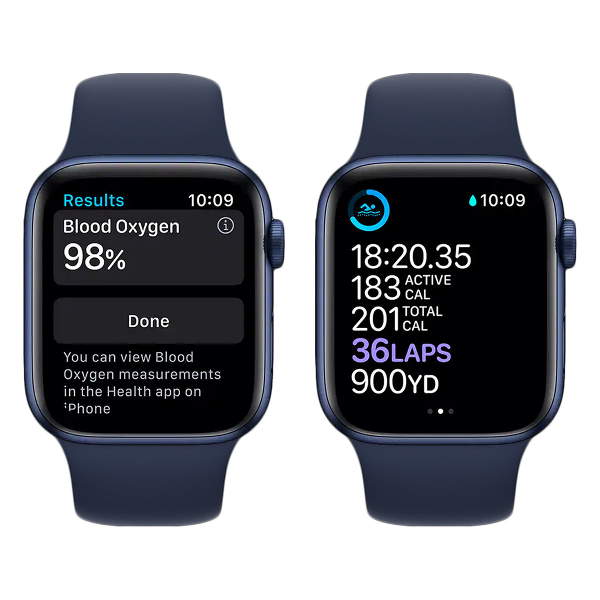 Blue Aluminum with Deep Navy Sport Band