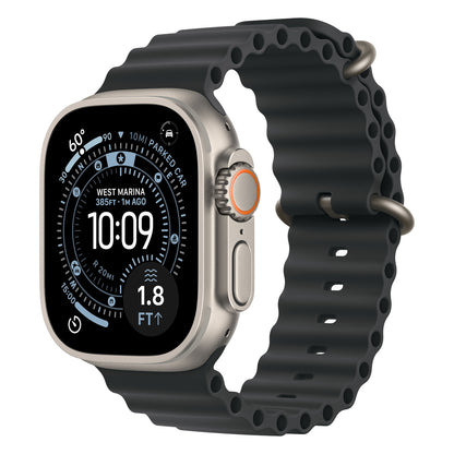 Natural Titanium with Midnight Ocean Band